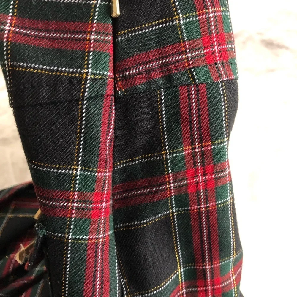 THE CHILDREN PLACE red plaid pleated bow school girl skirt girls Size 6X